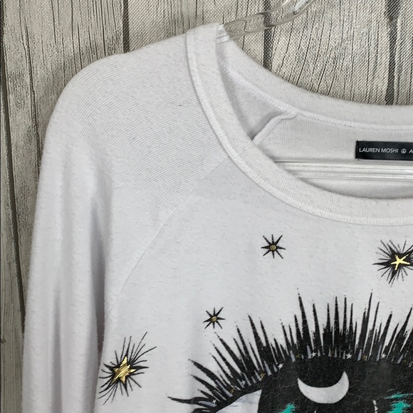 AQUA x Lauren Moshi Lunar Eye Graphic Sweatshirt - Picture 4 of 12